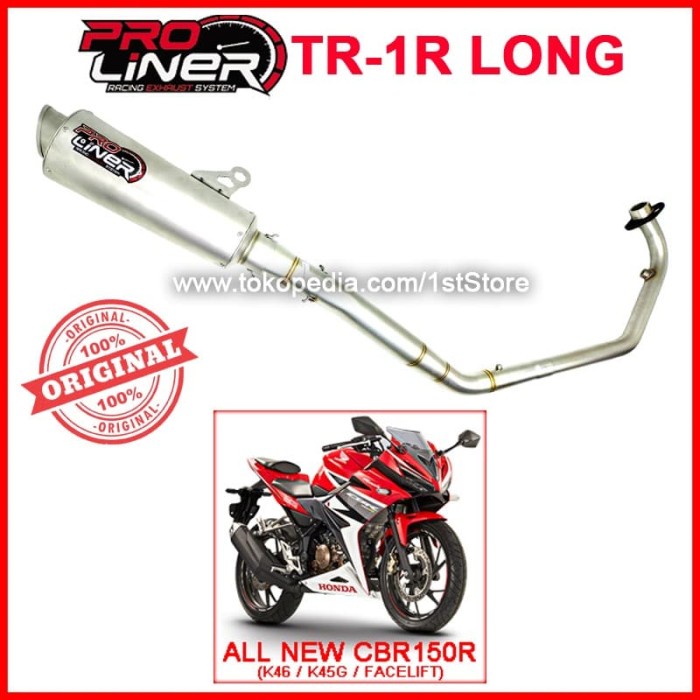 {duniastore} ProLiner TR1 Long All New CBR150R Facelift K46 CBR K45G Knalpot Racing Diskon