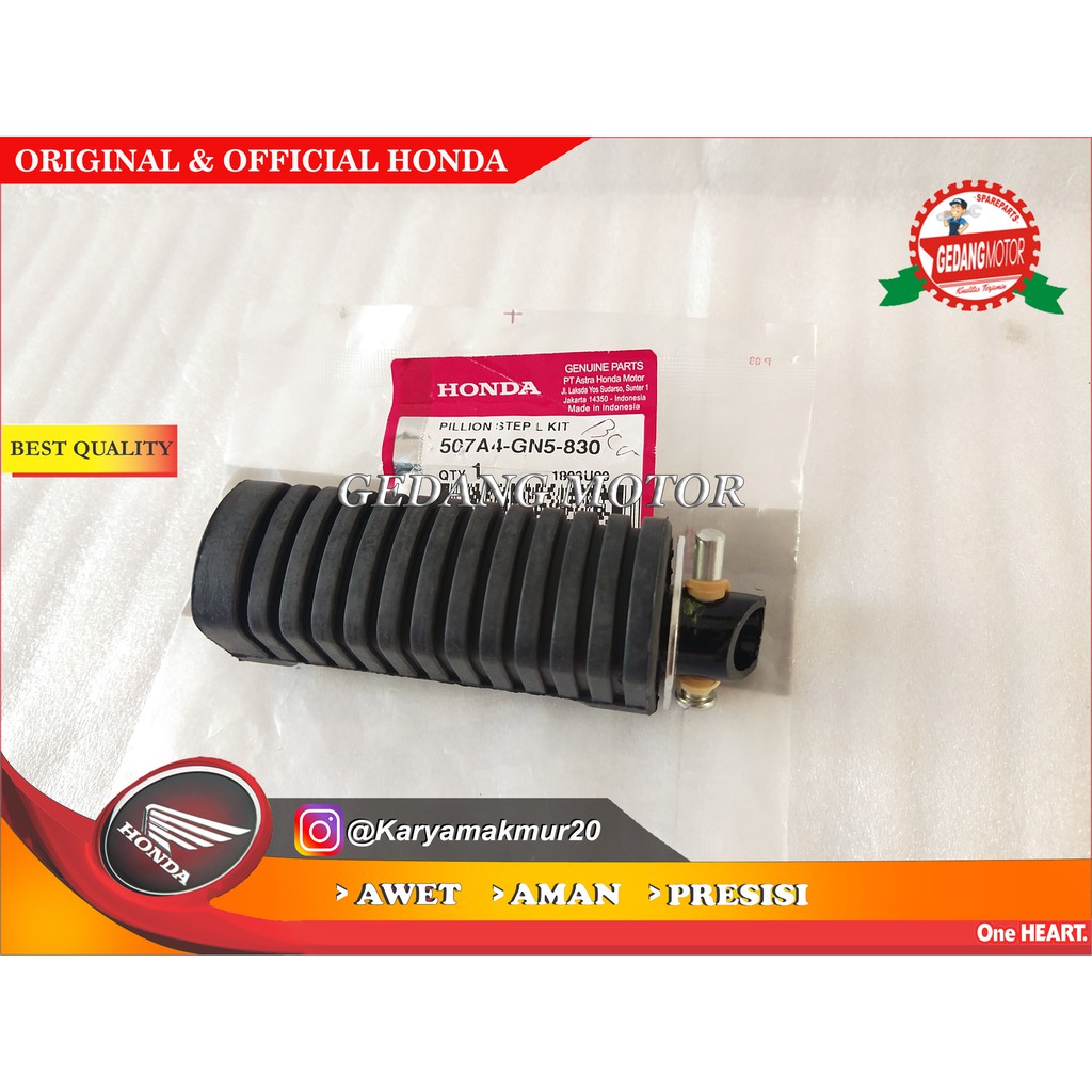 KARET FOOTSTEP BELAKANG GRAND SUPRA SUPRA FIT X 125 KIRI ORIGINAL AHM