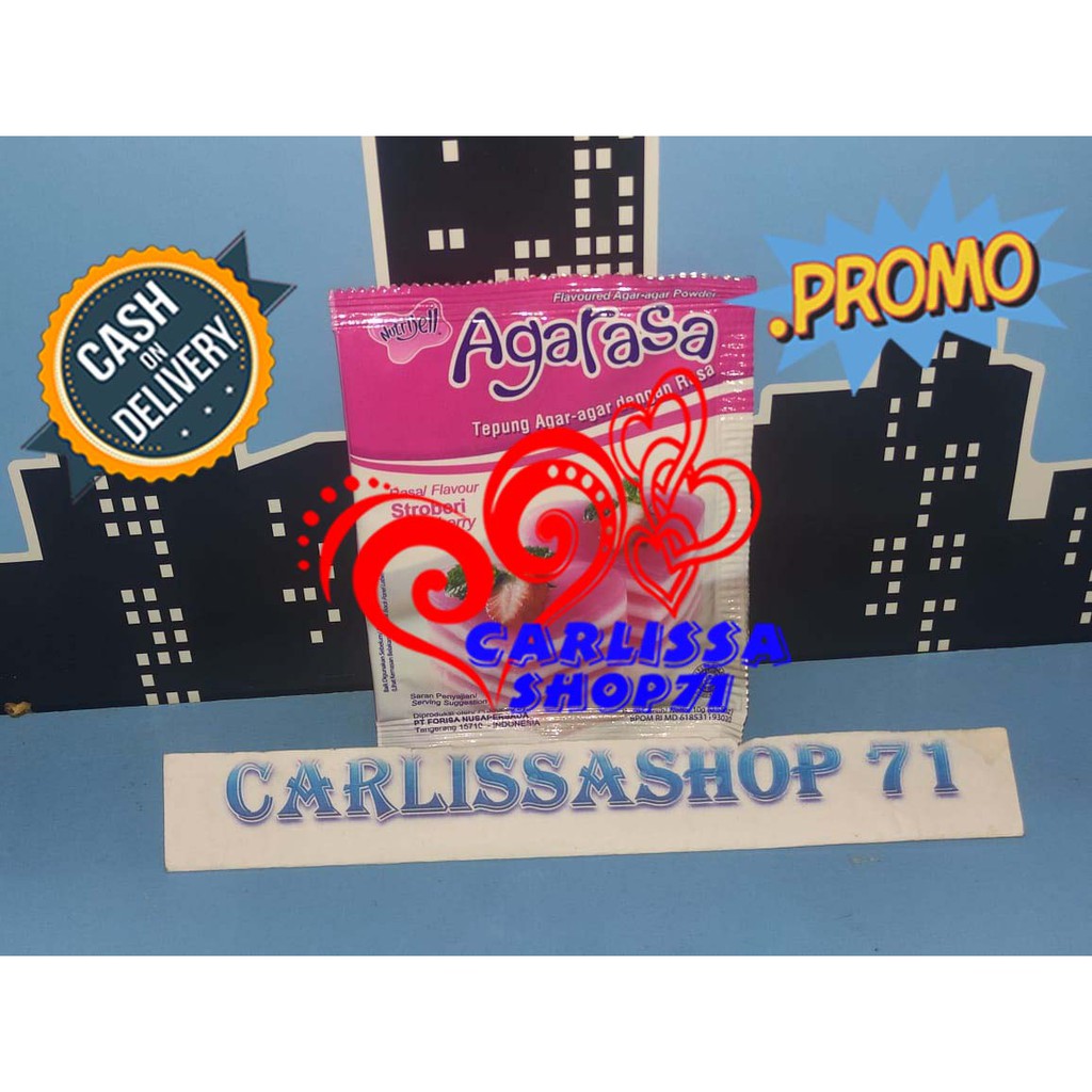 

Nutrijell Agarasa 10g Rasa Stoberi, Cokelat, Melon, Dan Vanila