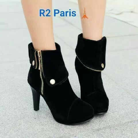 R2 High Heel Boots Wanita Semi Winter Benson