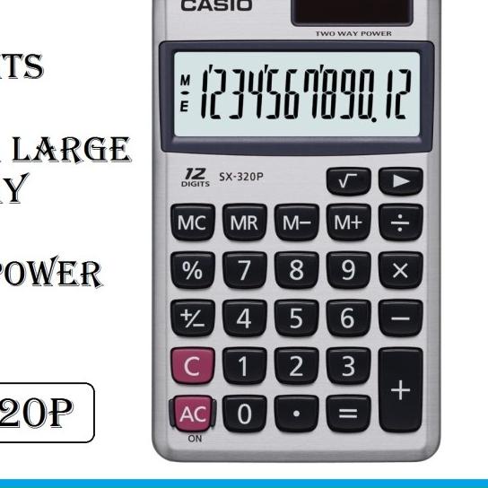 

✾ Casio Kalkulator / Calculator SX-320P 12 Digits ➼