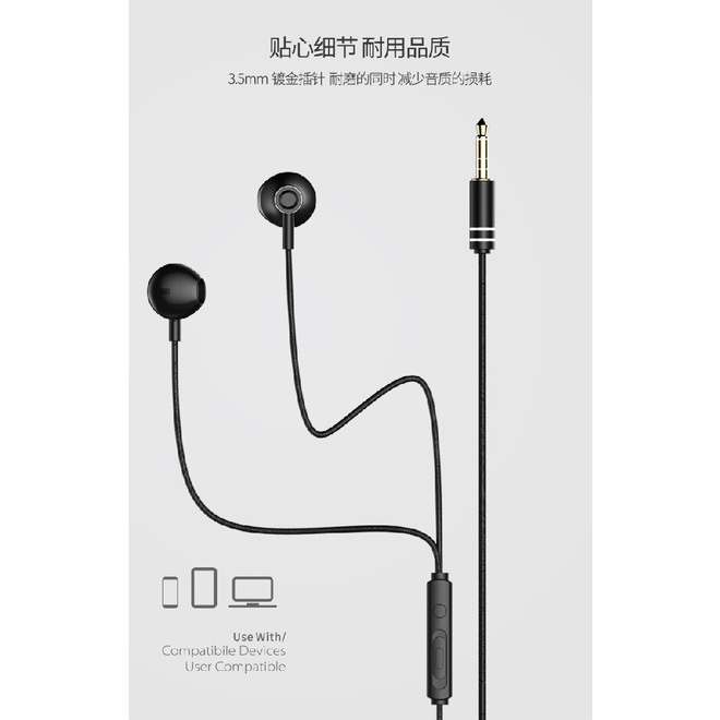 REMAX RM-711 - In-Ear Wired Earphone 3.5mm - 1.2M Cable Length