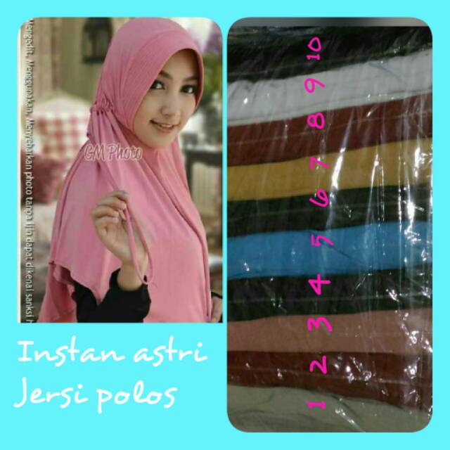 JILBAB INSTAN POLOS SERUT BELAKANG
