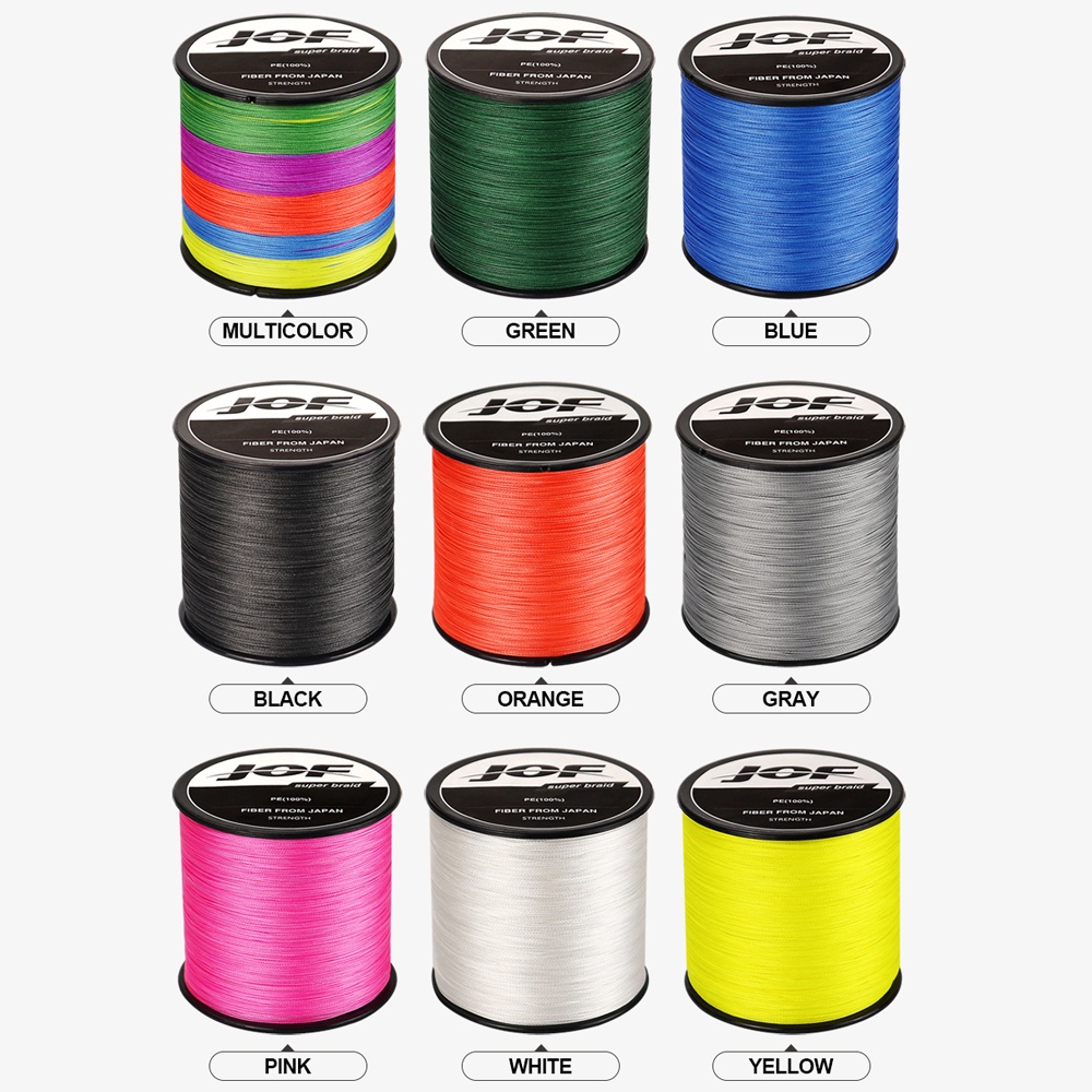 Senar Pancing X4 PE JOF 100-300M Anti Gigitan Kuat Garis Fishing Line Pancing 100% Tali Pancing Asli 4 Tali PE Dikepang Panjang 100 Meter Ketangguhan 2-68 kg Senar Casting Kuat 4X PE Senar Pancing  Kepang Fishing Line Pe  Untuk Air Laut Fishing Gear