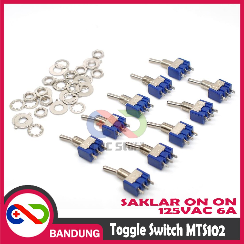 TOGGLE SWITCH MTS-102 125V/3A 250V SAKLAR ON ON 3 KAKI