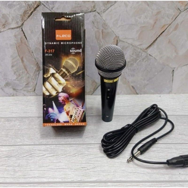 Promo Terbaru!!! Microphone Fleco F-317 / F-318 Mic Kabel Bisa Untuk Karaoke Dan Acara Berkualitas Terbaik