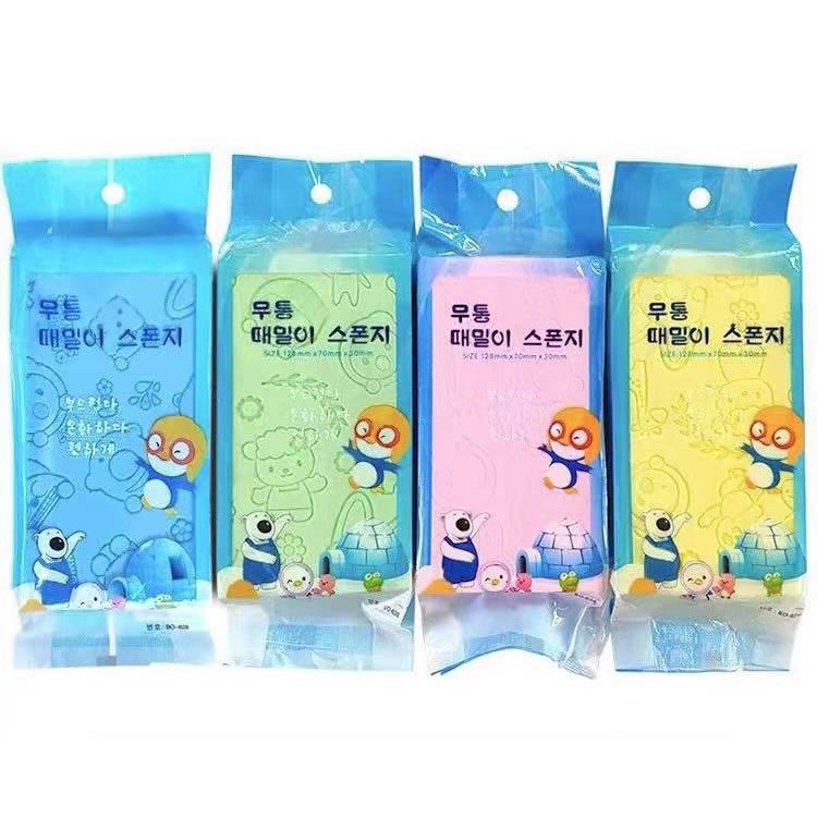 Spons Busa Mandi Lembut Motif Pororo Spon Daki Mandi Anak Dewasa