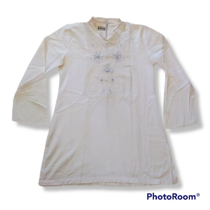 Atasan Baju Muslim/Baju Kurung/Baju Padang Putih Seragam Sekolah SD-SMP-SMA Preloved