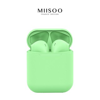 MIISOO i13 PRO Macaron i12 Macaron TWS Earphone IZIN POSTEL TRUE Wireless STEREO Bluetooth HiFi-i12 GREEN