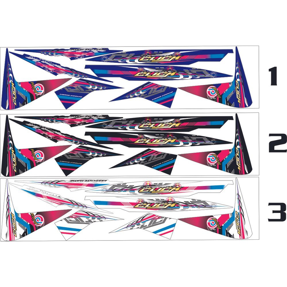 X2 STRIPING STIKER HONDA VARIO FI 110 CUSTOM THAILAND SR07