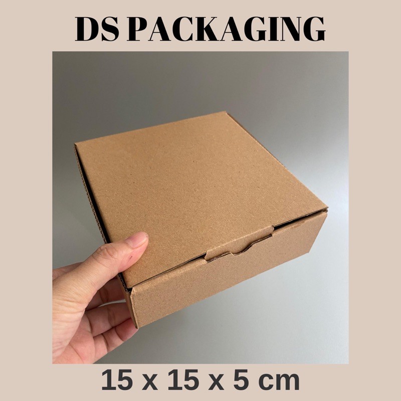 

15x15x5 cm Kardus Kraft Dus Packaging Aksesoris Kue DC Die Cut Kotak Kado