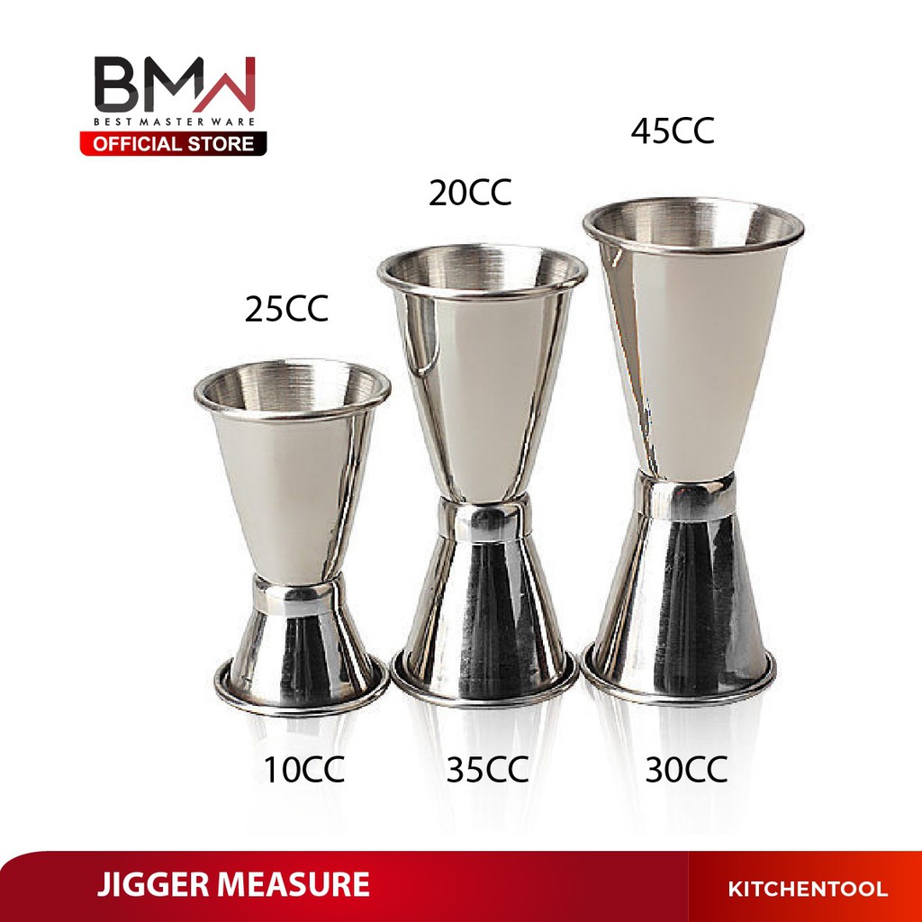 BMW Kitchen Ware - Jigger Measure Cup Bartender Alat Takar Bar / Cafe Stainless Steel