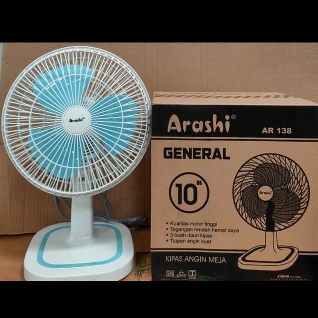 Kipas Angin Arashi 10 inc / Kipas Meja / Kipas kecil / Kipas duduk Arashi General 10 inc / Deskfan
