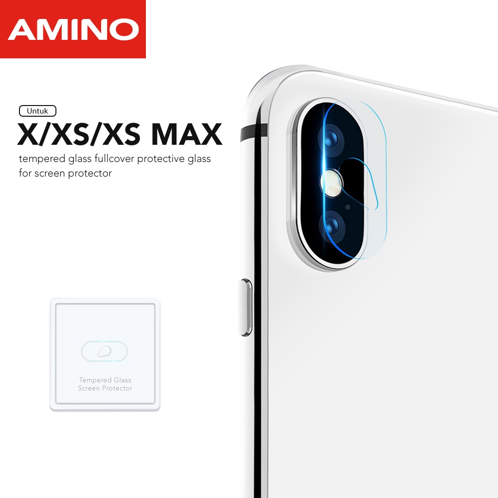 AMINO Tempered Glass Kamera Screen Protector Untuk Iphone X XS XS MAX Anti Gores Kamera