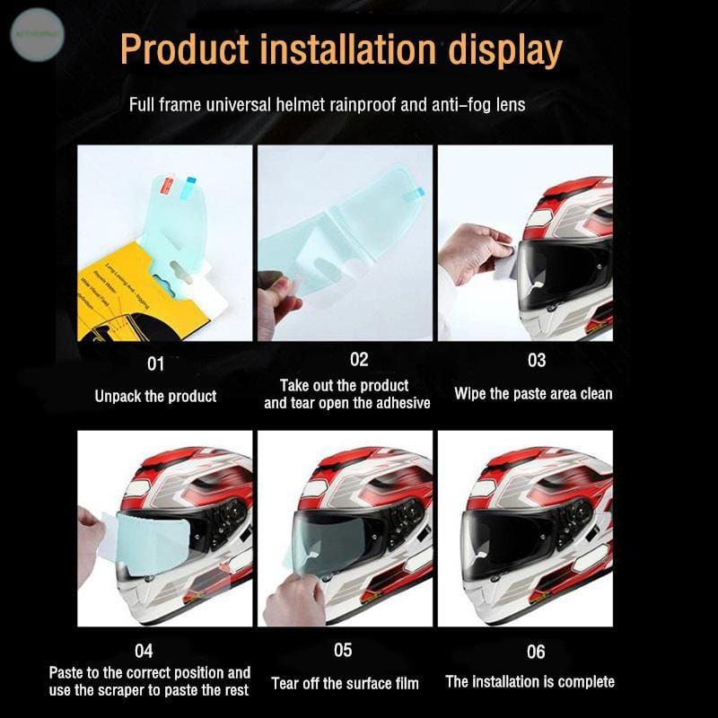 Laristerus79 STIKER HELM anti fog embun air hujan raining anti film for helmet / stiker helm