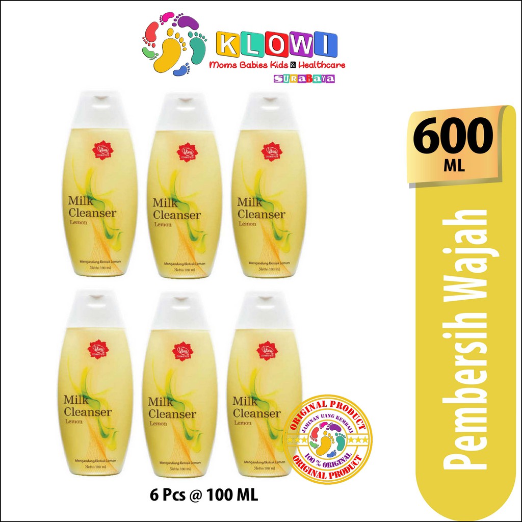 VIVA MILK CLEANSER LEMON 100ML / FACE CLEANSER / PEMBERSIH WAJAH / SUSU PEMBERSIH 6 PCS