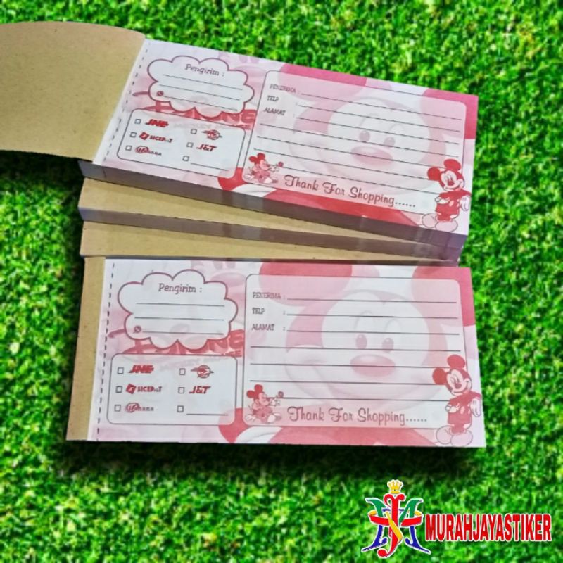 

label pengiriman isi 100lembar motif mickey mouse