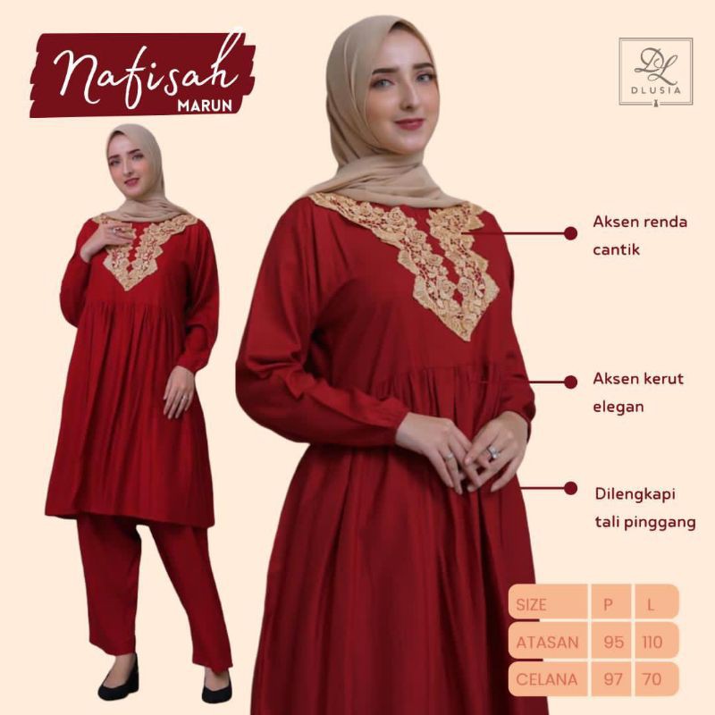 Daster Arab DLUSIA NAFISAH Baju setelan Tunik Rayon