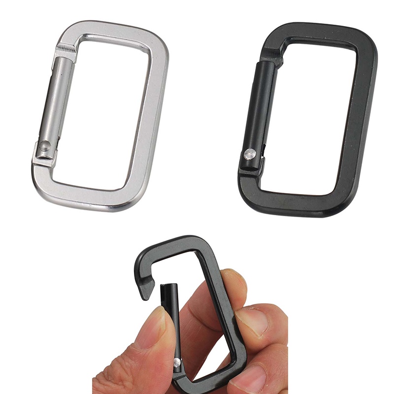 Gantungan Kunci Carabiner Bentuk Persegi Panjang Bahan Alloy Ukuran 5cm