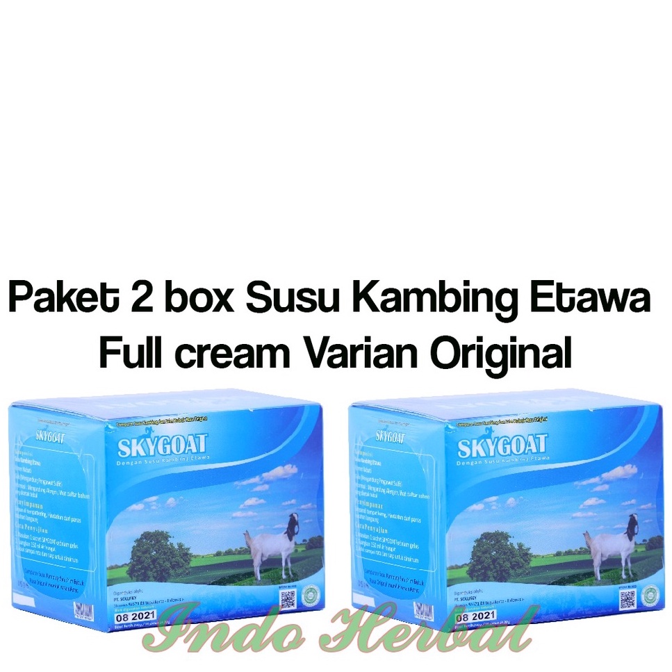 

Paket 2 Box Sky Goat Susu Kambing Etawa Bubuk Full Cream | SkyGoat Original