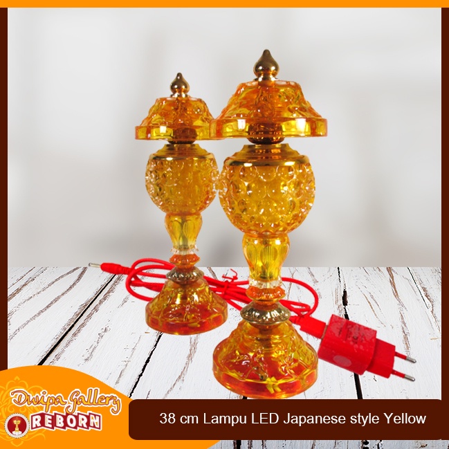 Lampu Sembahyang Altar Merah LED Japanese Style 38cm