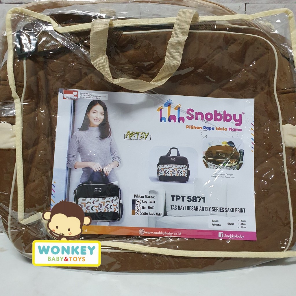 Snobby Tas Bayi Besar / Sedang / Kecil Saku Print TPT5871 / 5872 / 5873 Artsy Series