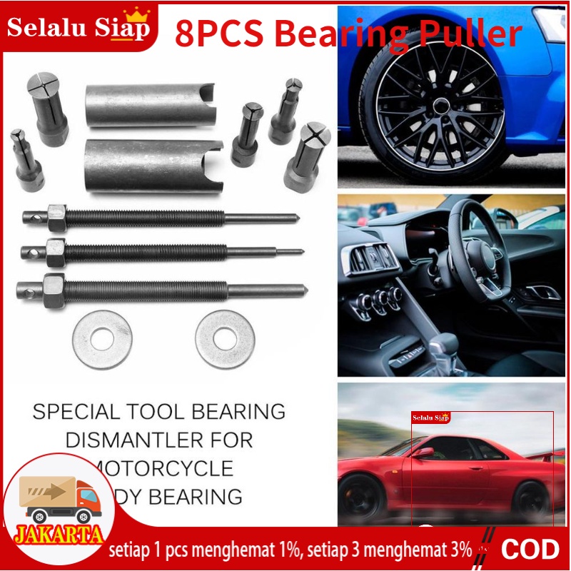 8PCS/SET Treker Bearing Puller Set Treker Lepas Pembuka Bearing Laher Tutup CVT | Disassembler