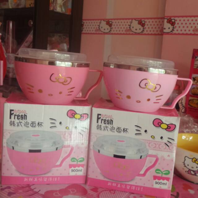 Mangkok stainless hellokitty besar