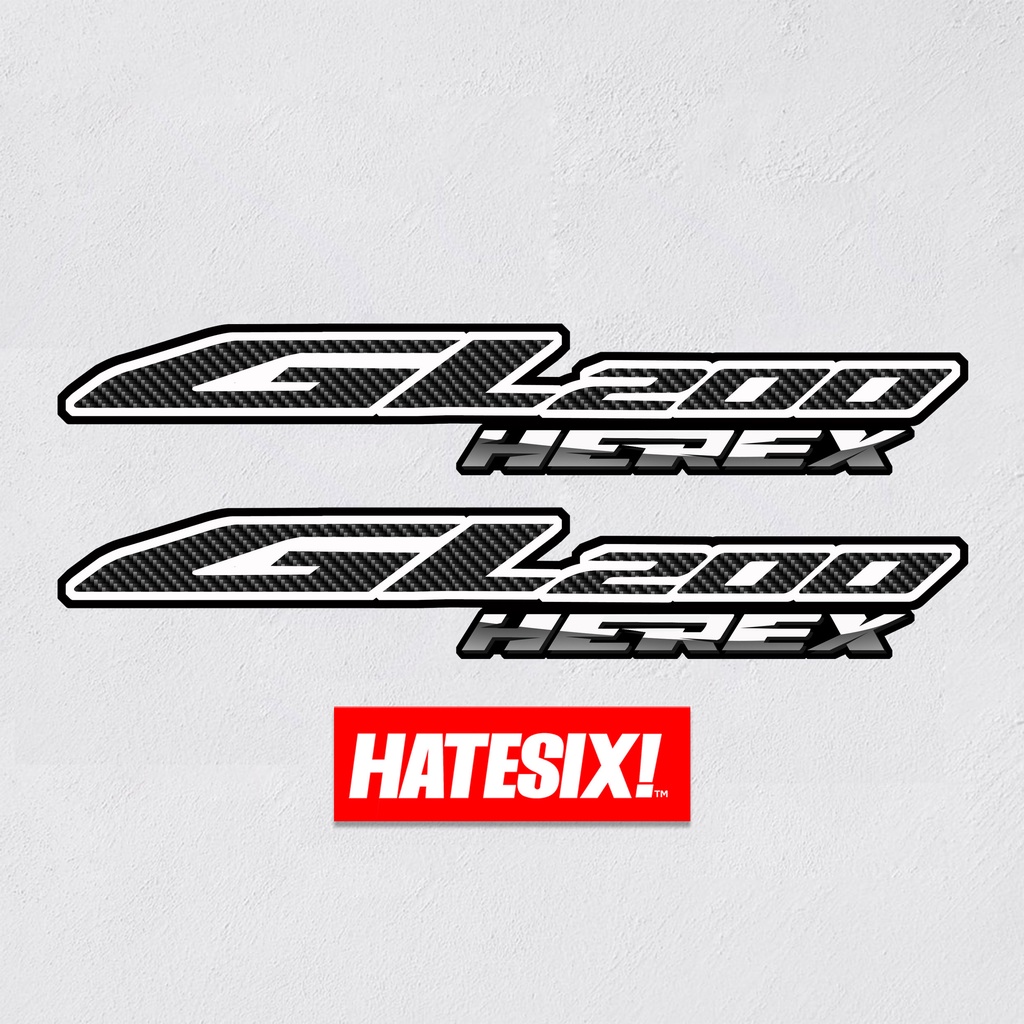 Stiker Sticker Decal Honda GL100 GL125 GL200 Herex Hatesix