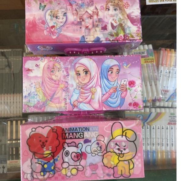 

Bagus Banget.. Tempat pensil pencil case kode lampu LED karakter