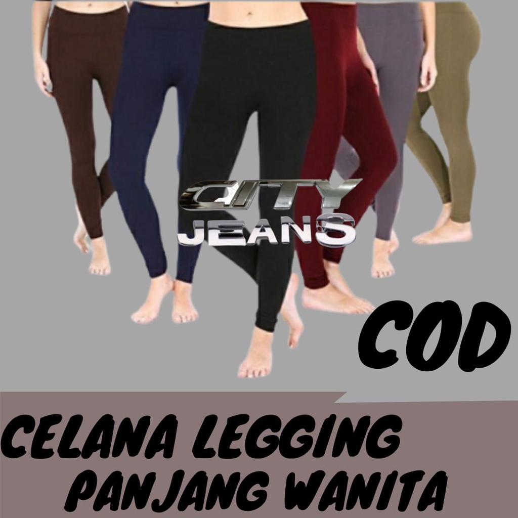 Legging Panjang Spandex Premium Std &amp; Jumbo COD-