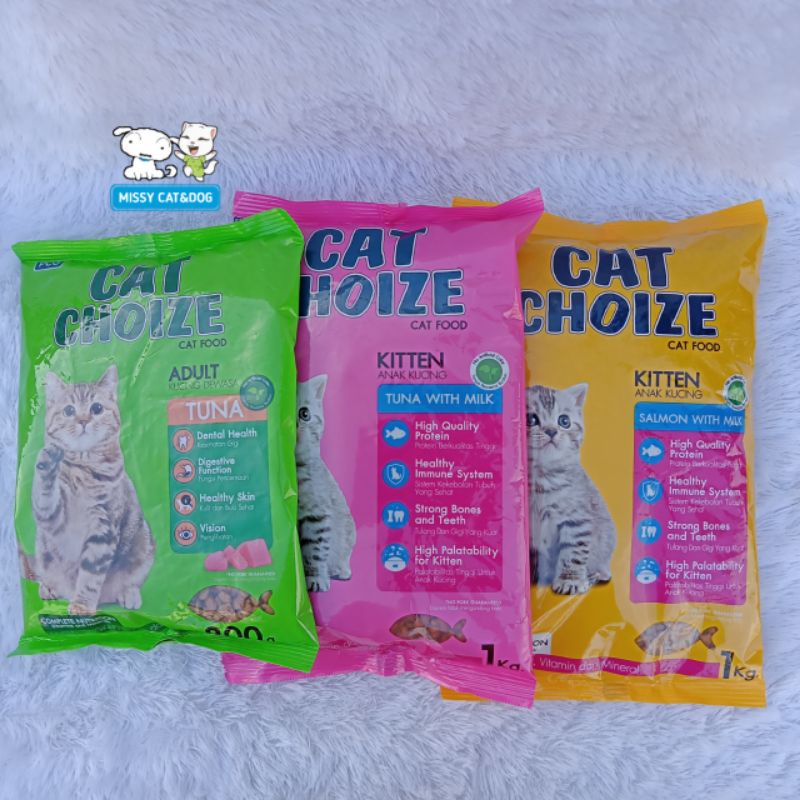 cat choize kitten 1kg   kitten salmon kitten tuna  makanan kucing murah   freshpack