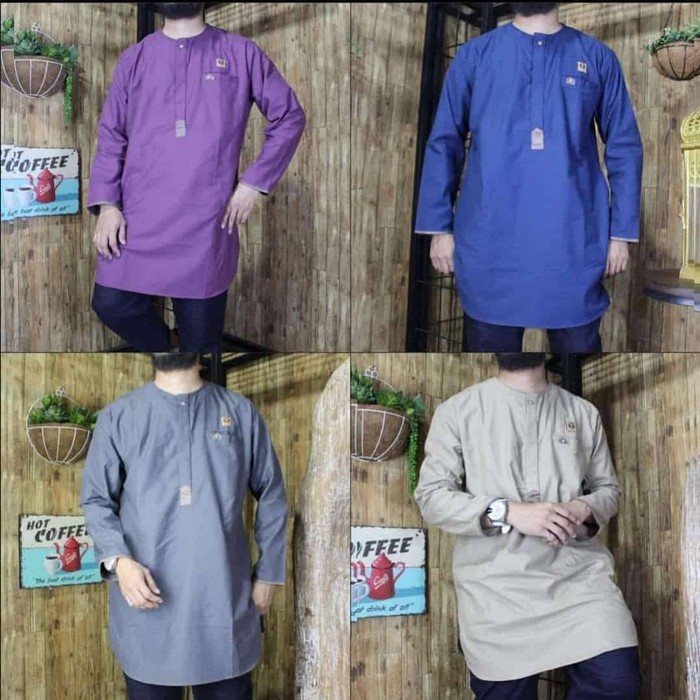 baju kurta pendek Al amwa - busana muslim pria dewasa official wear03