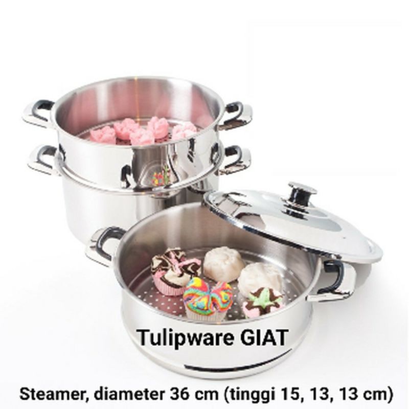 TULIPWARE STEAMER KUKUSAN Dinsum Siomay Batagor Dandang Stainless