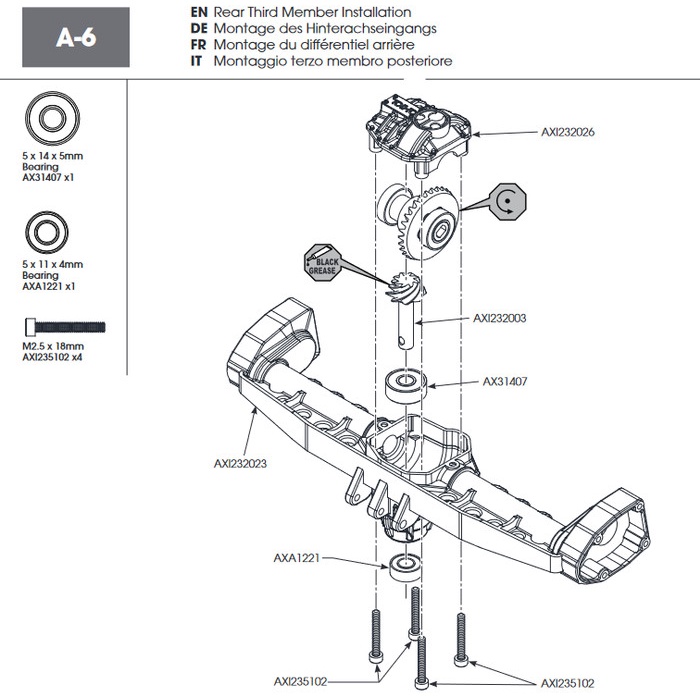Bearing Laher Bevel Axial SCX10 iii scx10iii gir gardan