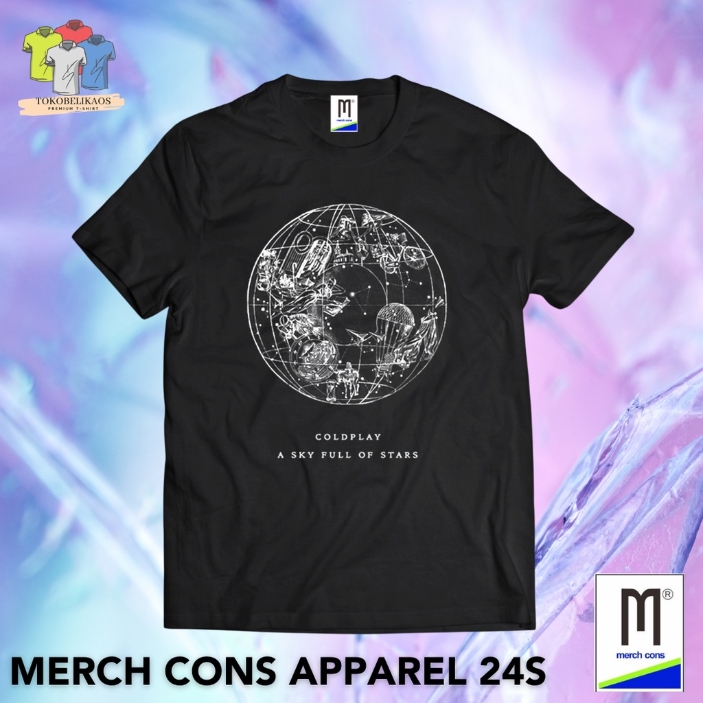 HM154 | KAOS BAND COLDPLAY TAG MERCHCONS | SIZE LUAR