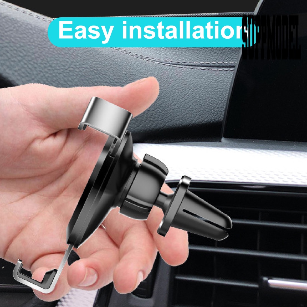 Stand Holder Handphone Gravitasi Warna Hitam Untuk Ventilasi Ac Mobil