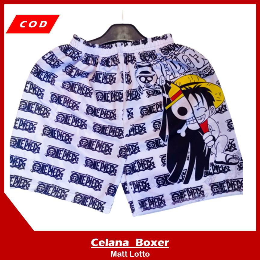 Celana Pendek Boxer Pria Wanita Bokser Cowok Cewek Motif