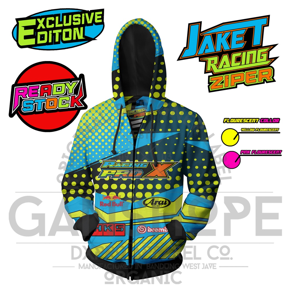 JAKET ZIPPER RACING PRO X LIMITED EDITION EXCLUSIVE LIGHT BLUE