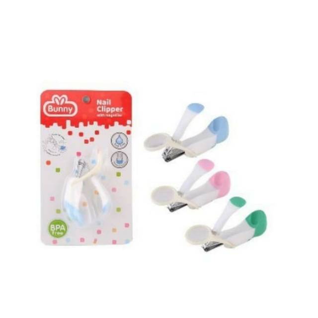 ♥BabyYank♥ Lusty Bunny Nail Clipper w/ magnifier kaca pembesar gunting kuku bayi NC-0008