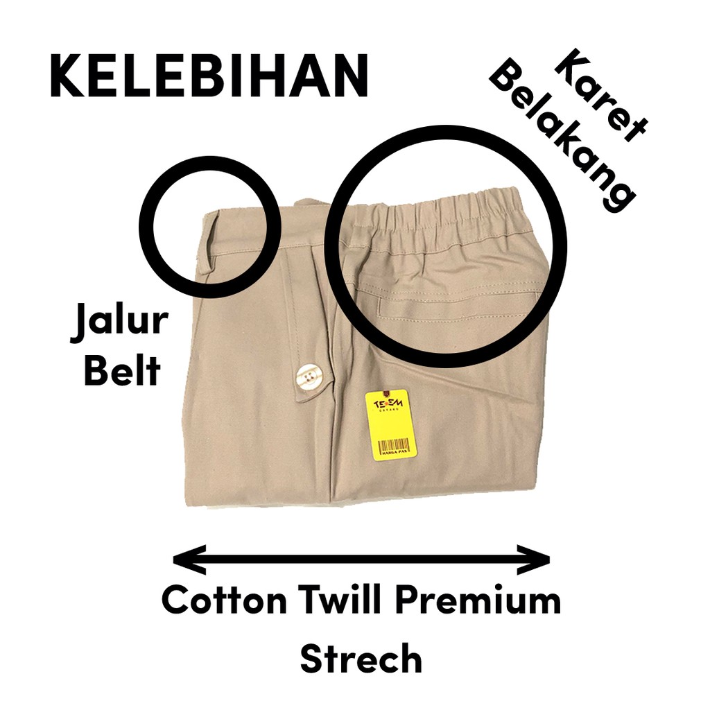 BAGGY PANTS WANITA STRETCH KATUN TWILL PREMIUM CELANA MODEL CHINO STIK BAGY CHINOS BEGI CEWEK POLOS