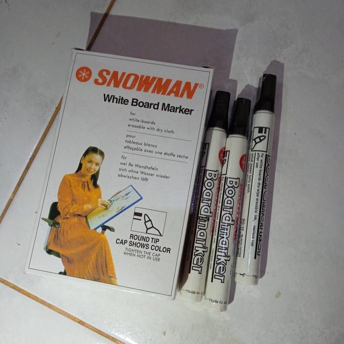 

SPIDOL SNOWMAN WHITEBOARD MARKER HITAM BG-12