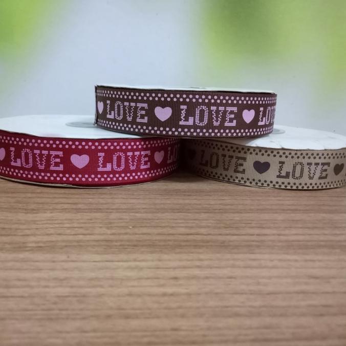 

CUCI GUDANG PITA CANTIK MOTIF LOVE POLKADOT PER ROLL / PTV. TTLC