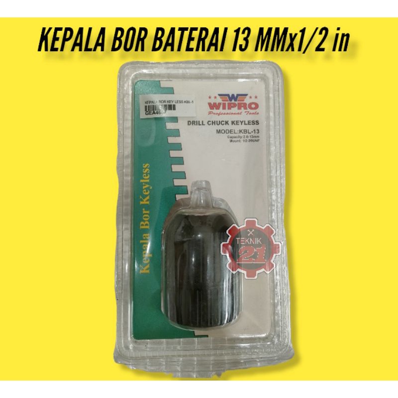 KEPAL BOR KEYLES 13 MM KEPALA BOR BATERAI 13 MM WIPRO