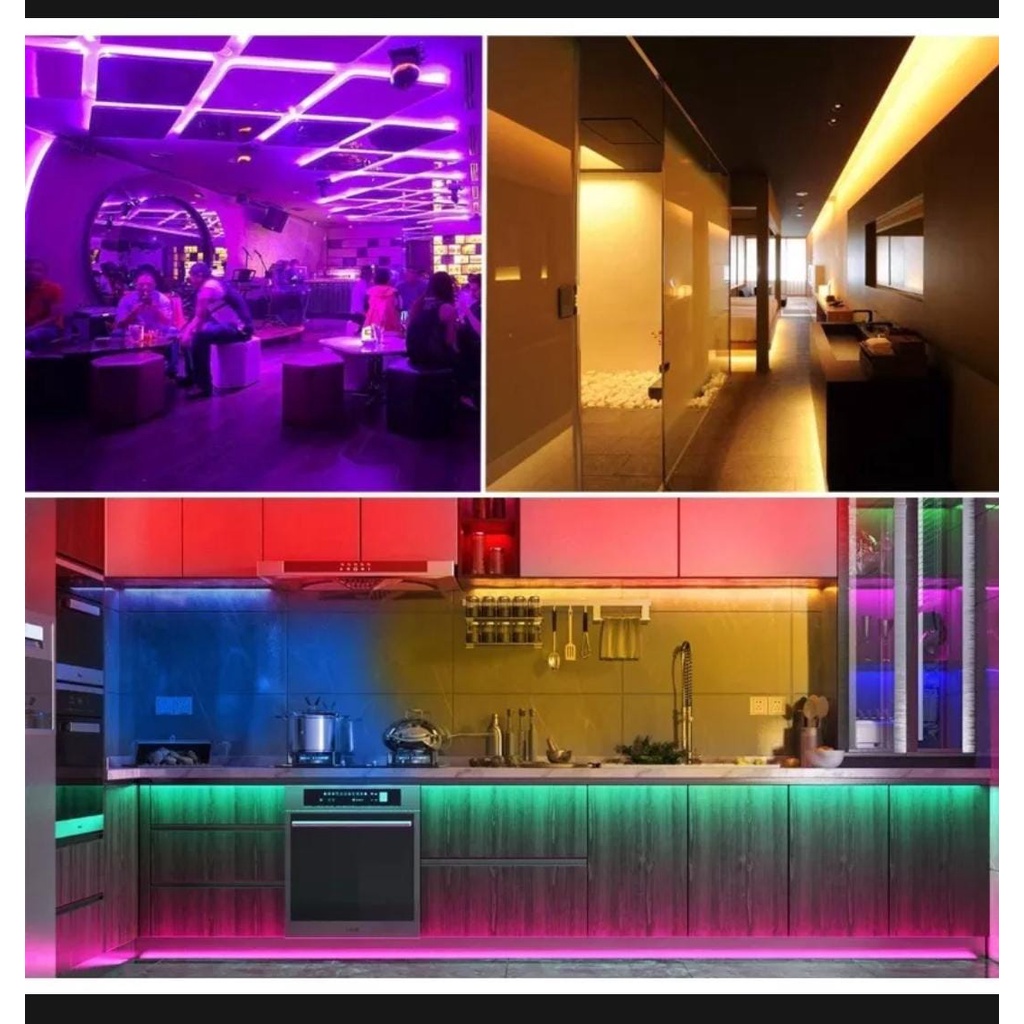 Led Strip RGB 10M 2835 dan 5050 Warna Warni IP65 Waterproof 2 CABANG LENGKAP full color