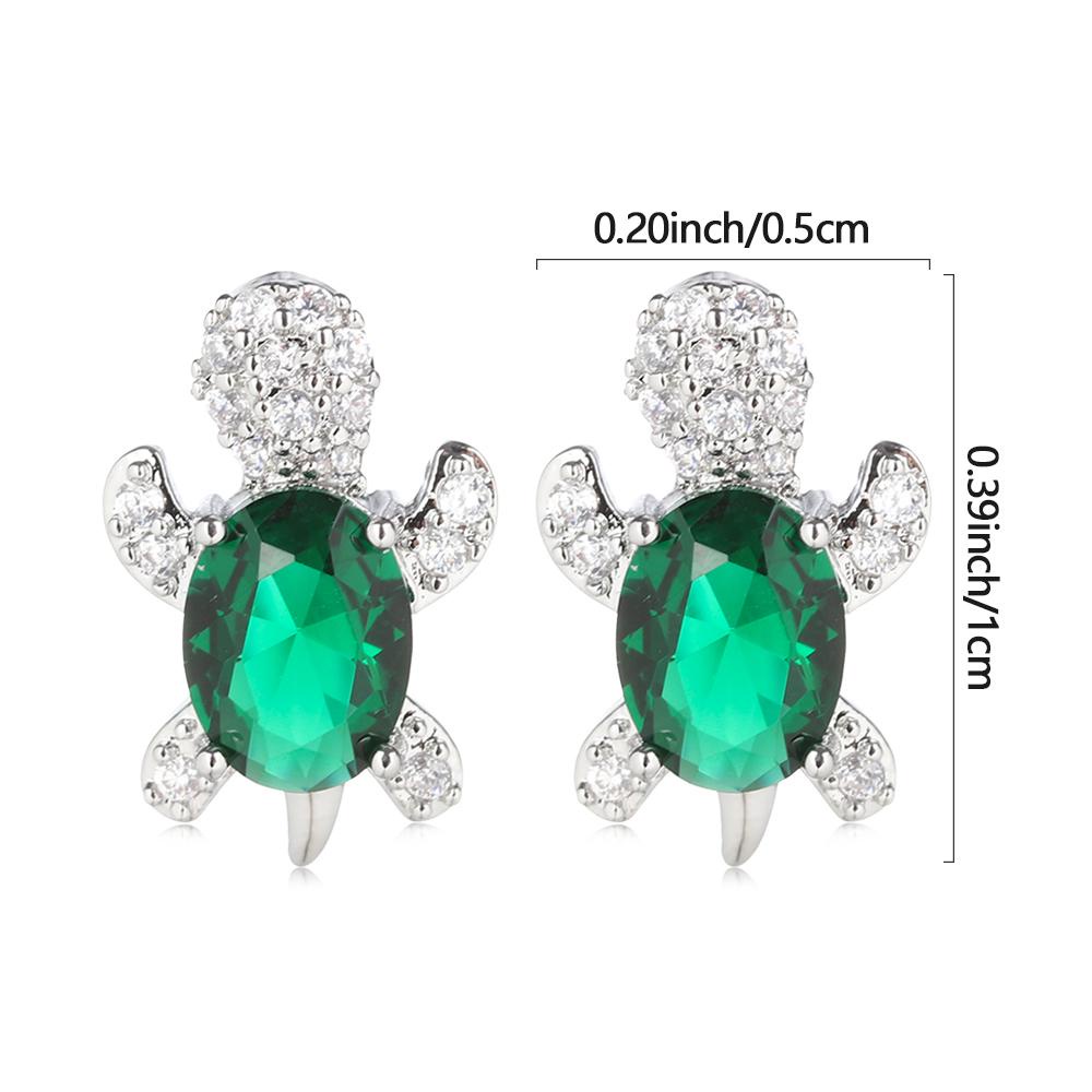 R-flower Stud Earrings Fashion Multicolor Vintage Turtle Shaped