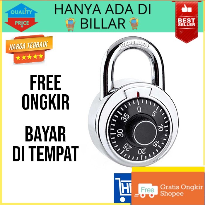 Jual Gembok Kode Kombinasi Kunci Lingkaran Hard Zinc Alloy Keamanan Nomor Password Pin Angka