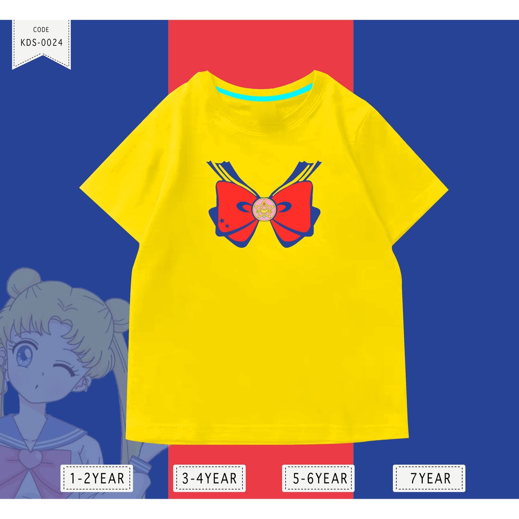 Baju Anak-Anak 1-10thn  / Kaos Distro DTF Anak Perempuan / Unisex / Motif Sailorr moon