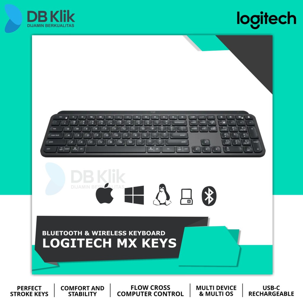 Keyboard Logitech MX Keys Bluetooth &amp; Wireless - Keyboard MX Keys