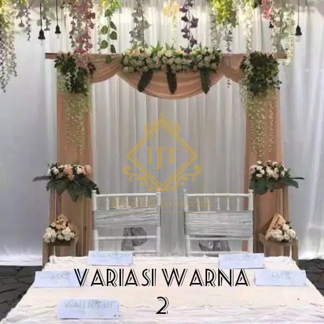 (HARGA PERMETER) KAIN DEKORASI, FILAMIN, ABUTAY, KAIN DEKORASI LAMARAN, (WARNA 2)